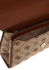 Guess Neda 4G Peony Textile Crossbody Bag, Brown