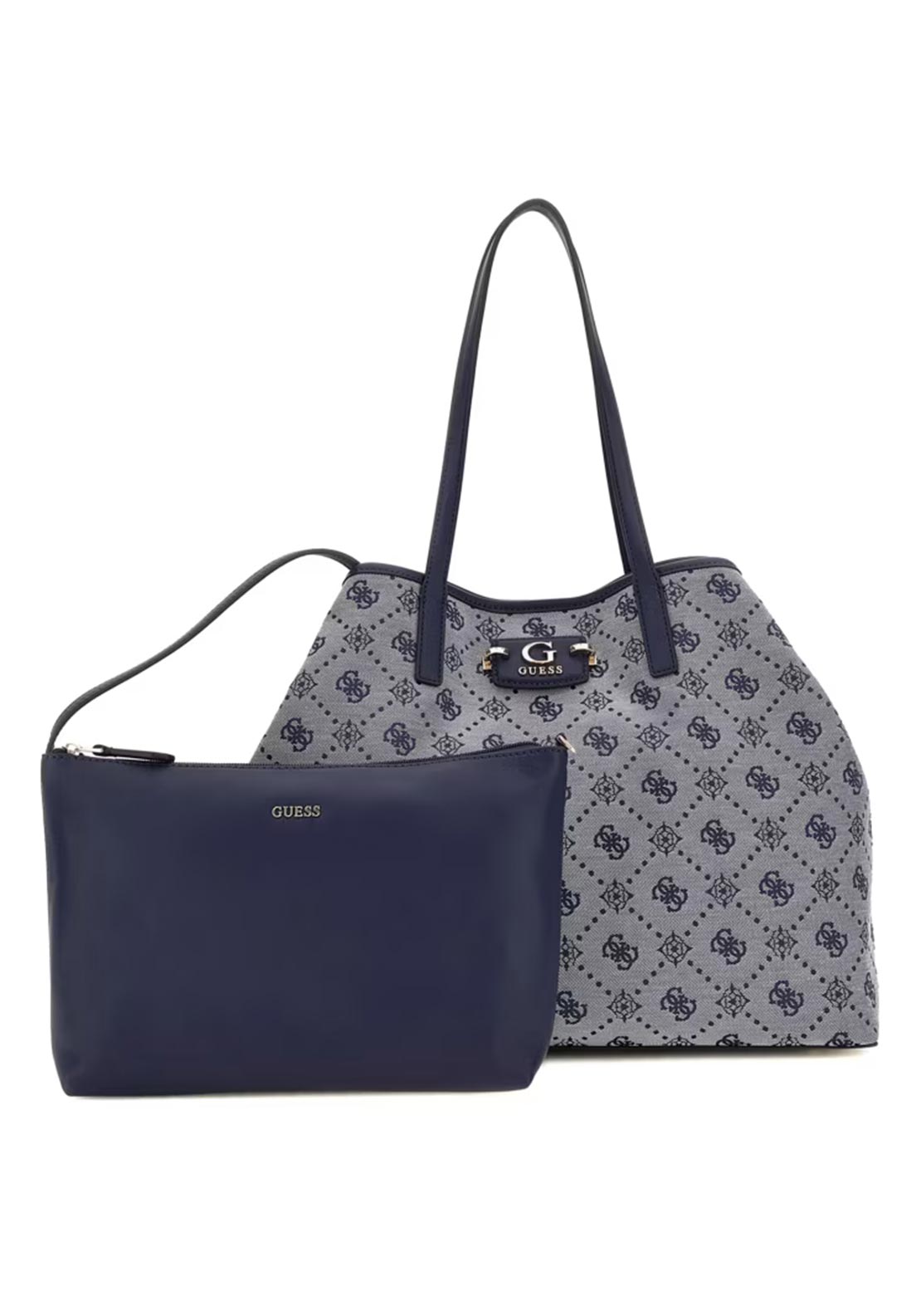 Guess Neda 4G Peony Textile Large Shopper Bag, Navy McElhinneys