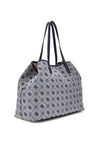 Guess Neda 4G Peony Textile Large Shopper Bag, Navy