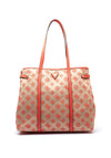 Guess Beyza Travel 4G Peony Large Tote Bag, Coral & Beige