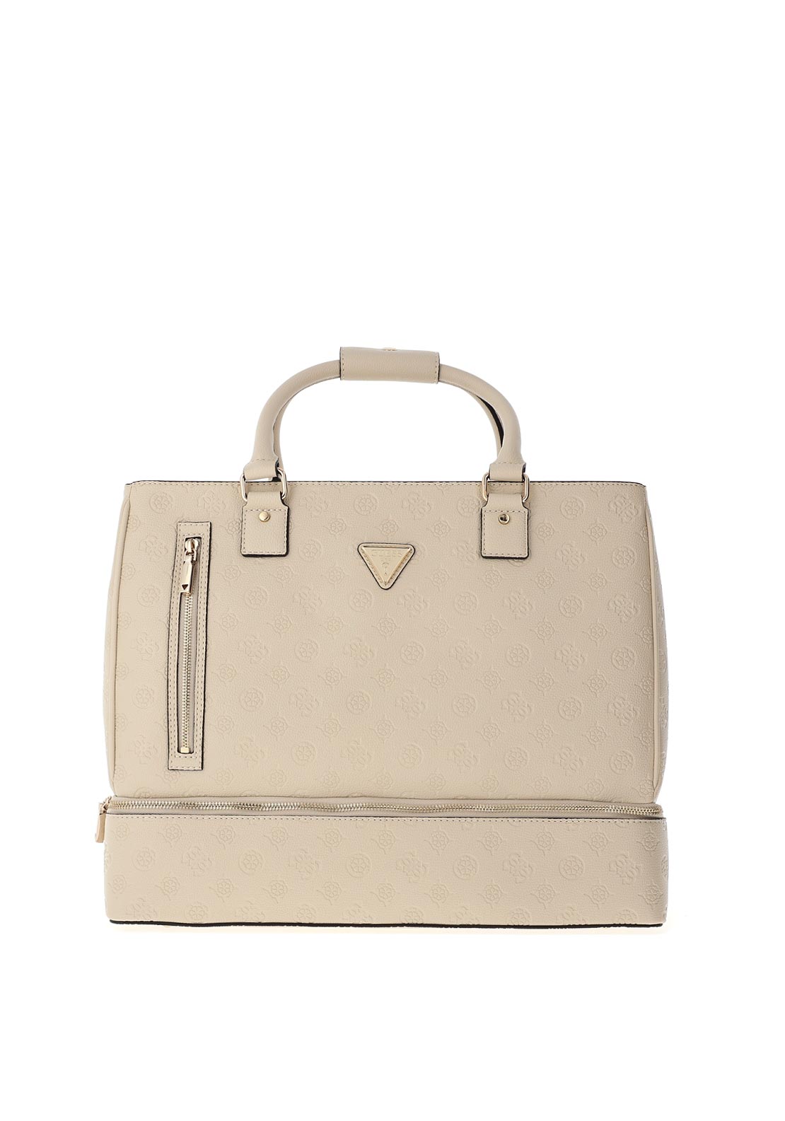 Guess Wilder Logo Embossed Travel Bag, Light Beige