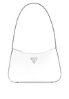 Guess Arnela Patent Effect Shoulder Bag, White
