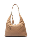 Guess Ella Logo Medium Satchel Bag, Beige