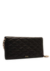 Guess Leather Quilted Crossbody Bag, Black