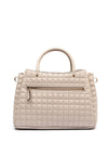 Guess Nadira Quilted Girlfriend Satchel Bag, Light Taupe