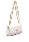 Guess Tasmin Quilted Flap Over Crossbody Bag, Off White
