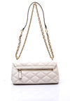 Guess Tasmin Quilted Flap Over Crossbody Bag, Off White