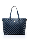 Guess Cruise Vibe Quilted Large Weekend Tote Bag, Navy & White