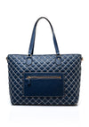 Guess Cruise Vibe Quilted Large Weekend Tote Bag, Navy & White