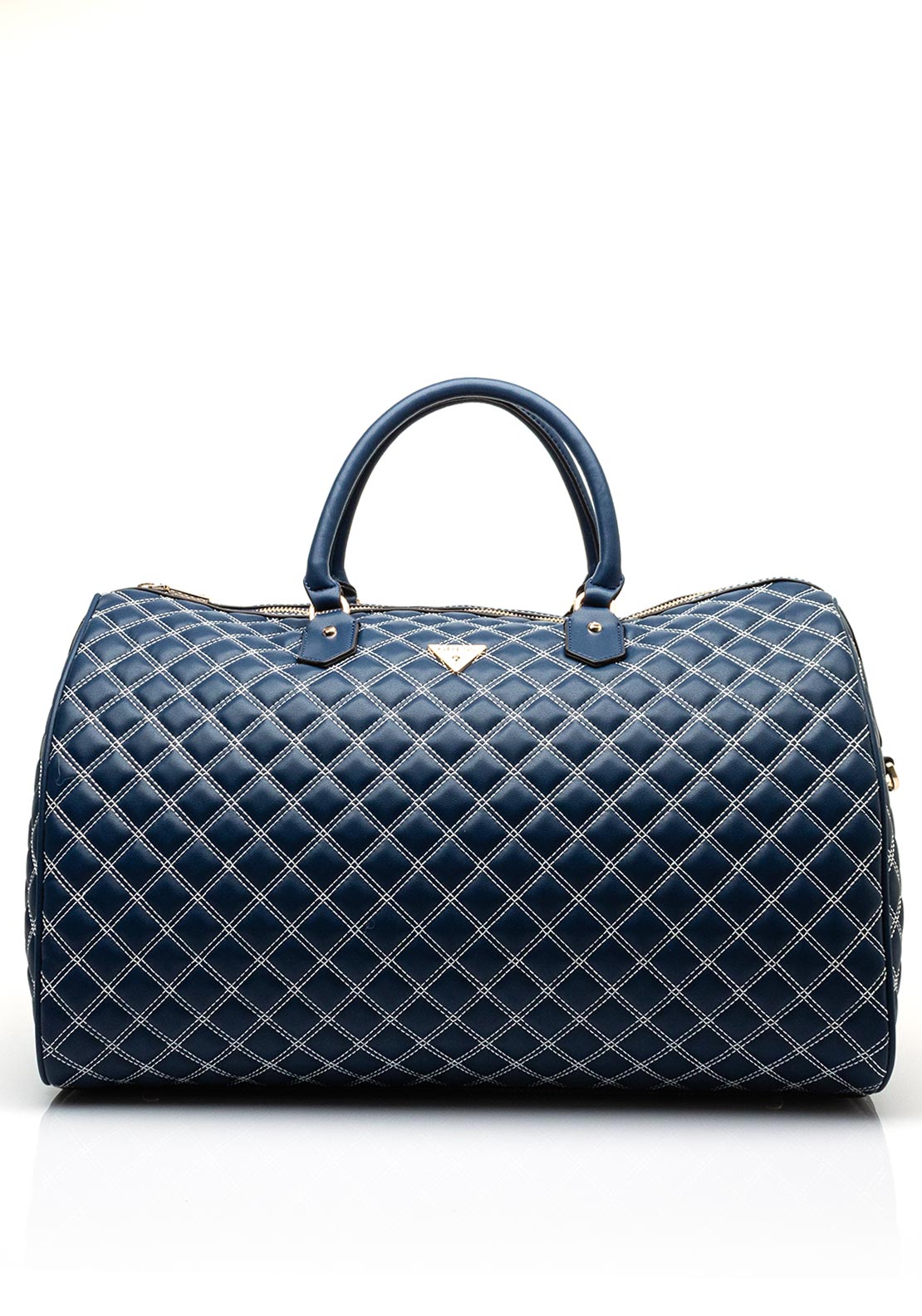 Guess Cruise Vibe Quilted Large Weekend Tote Bag, Navy & White