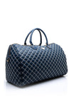 Guess Cruise Vibe Quilted Large Weekend Tote Bag, Navy & White
