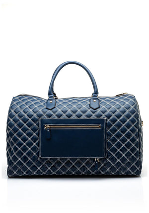 Guess Cruise Vibe Quilted Large Weekend Tote Bag, Navy & White