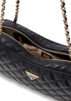 Guess Guilly II Quilted Logo Shoulder Bag, Black