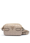 Guess Paisleigh Quilted Mini Crossbody Bag, Taupe