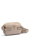 Guess Paisleigh Quilted Mini Crossbody Bag, Taupe