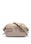 Guess Paisleigh Quilted Mini Crossbody Bag, Taupe