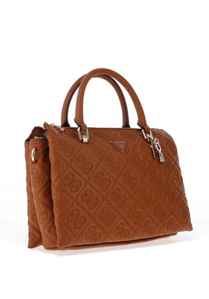 Guess Adelasia Medium Satchel Grab Bag, Tan