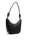 Guess Adelasia Zip Top Crescent Shoulder Bag, Black