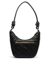 Guess Adelasia Zip Top Crescent Shoulder Bag, Black