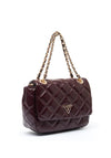 Guess Juliet Mini Quilted Crossbody Bag, Burgundy