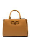 Guess Fleet Logo Smooth Satchel Bag, Mustard