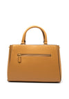 Guess Fleet Logo Smooth Satchel Bag, Mustard