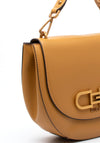 Guess Fleet Flap Over Saddle Bag, Mustard