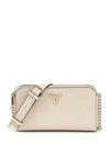 Guess Daryna Chain Detail Crossbody Bag, Bone