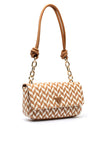 Guess Tessi Woven Flap Crossbody Bag, Tan
