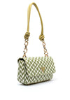Guess Tessi Woven Flap Crossbody Bag, Green