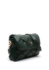 Guess Zaina Quilted Flap Over Shoulder Bag, Forest