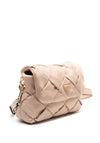 Guess Zaina Quilted Flap Over Shoulder Bag, Stone