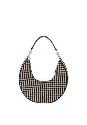 Guess Mirema Mini Woven Hobo Shoulder Bag, Black Multi