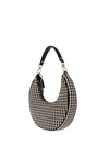 Guess Mirema Mini Woven Hobo Shoulder Bag, Black Multi