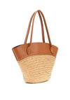 Guess Venere Raffia Woven Tote Bag, Natural & Tan