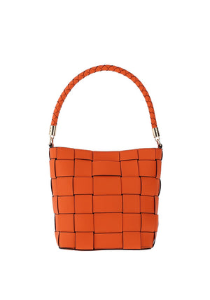 Guess Maylee Woven Bucket Bag, Orange