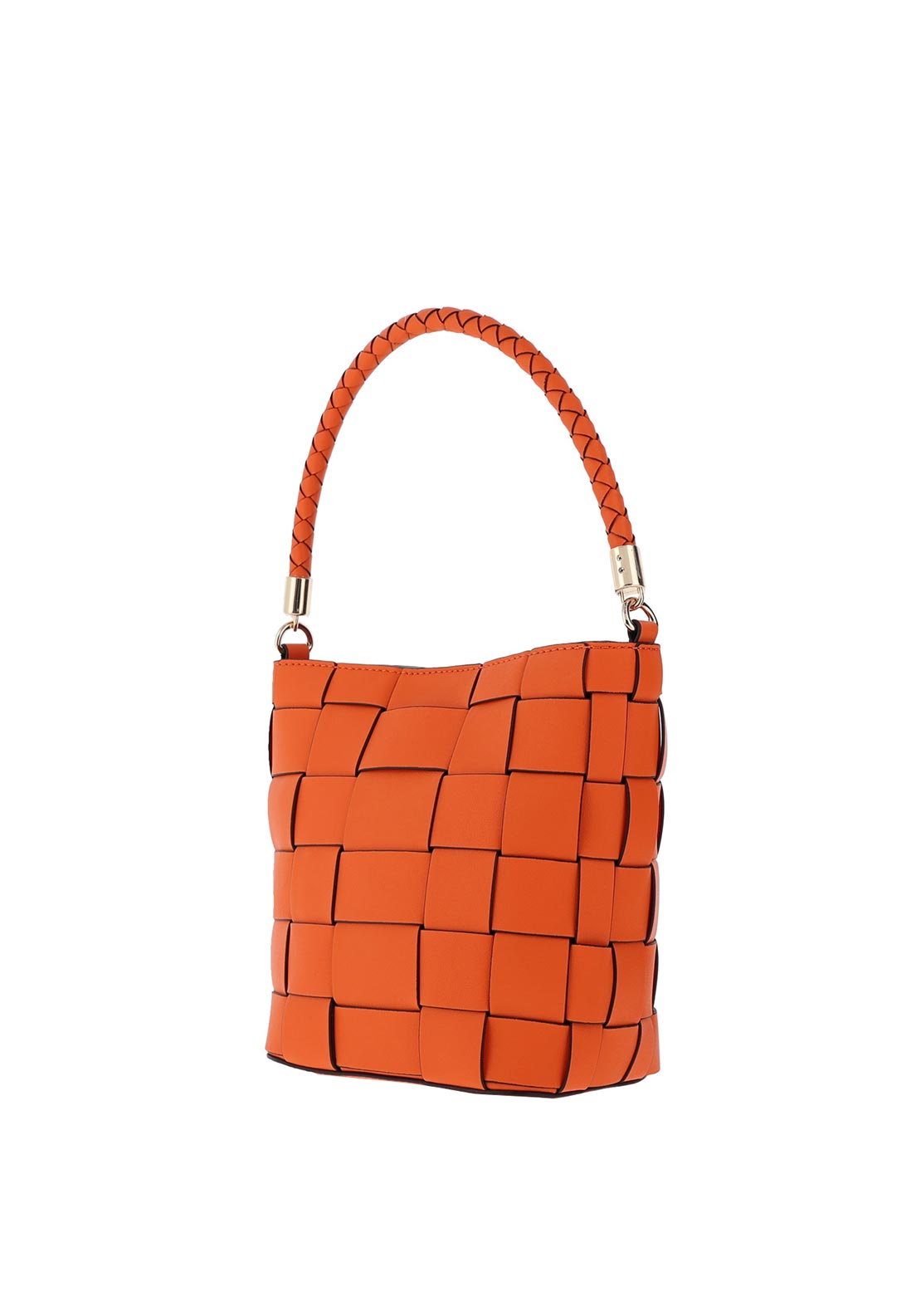 Guess Maylee Woven Bucket Bag, Orange