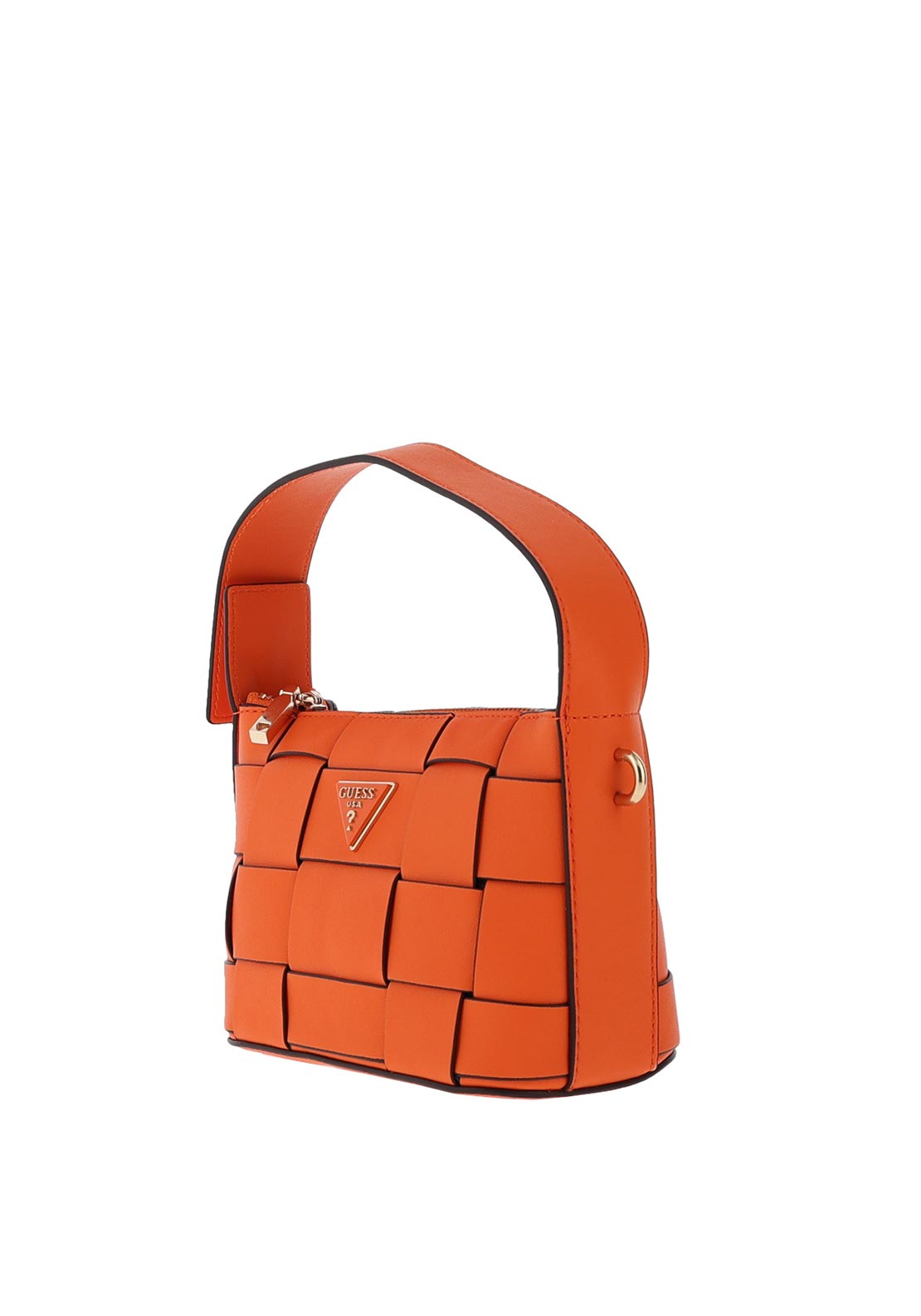 Guess Maylee Mini Woven Crossbody Bag, Orange