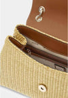Guess Maggie Straw Medium Shoulder Bag, Caramel Brown