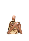Guess Kirsten Medium Flap Over Grab Bag, Natural & Tan