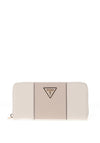 Guess Laurel II Colour Block Large Wristlet Wallet, Off White & Taupe