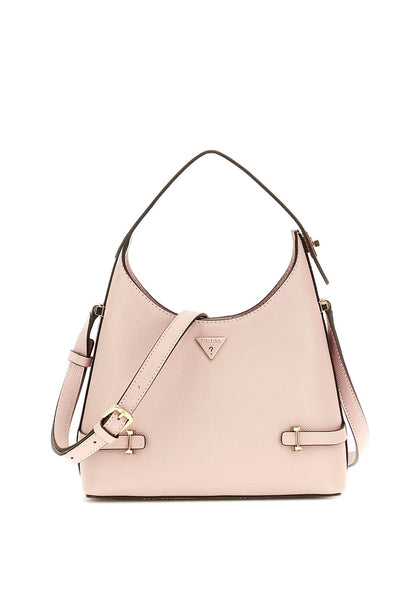 Guess Rosalba Pebbled Mini Hobo Shoulder Wallet, Pink - McElhinneys