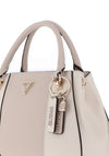 Guess Noelle II Colour Block Medium Grab Bag, Off White & Taupe
