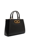 Guess Fleet Logo Smooth Satchel Bag, Black