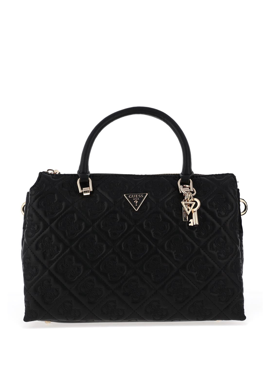 Guess Adelasia Medium Satchel Grab Bag, Black