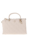 Guess Adelasia Medium Satchel Grab Bag, Off White