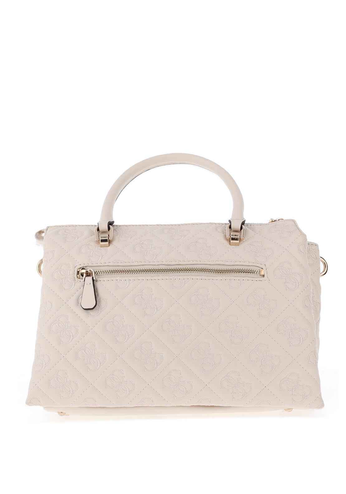 Guess Adelasia Medium Satchel Grab Bag, Off White