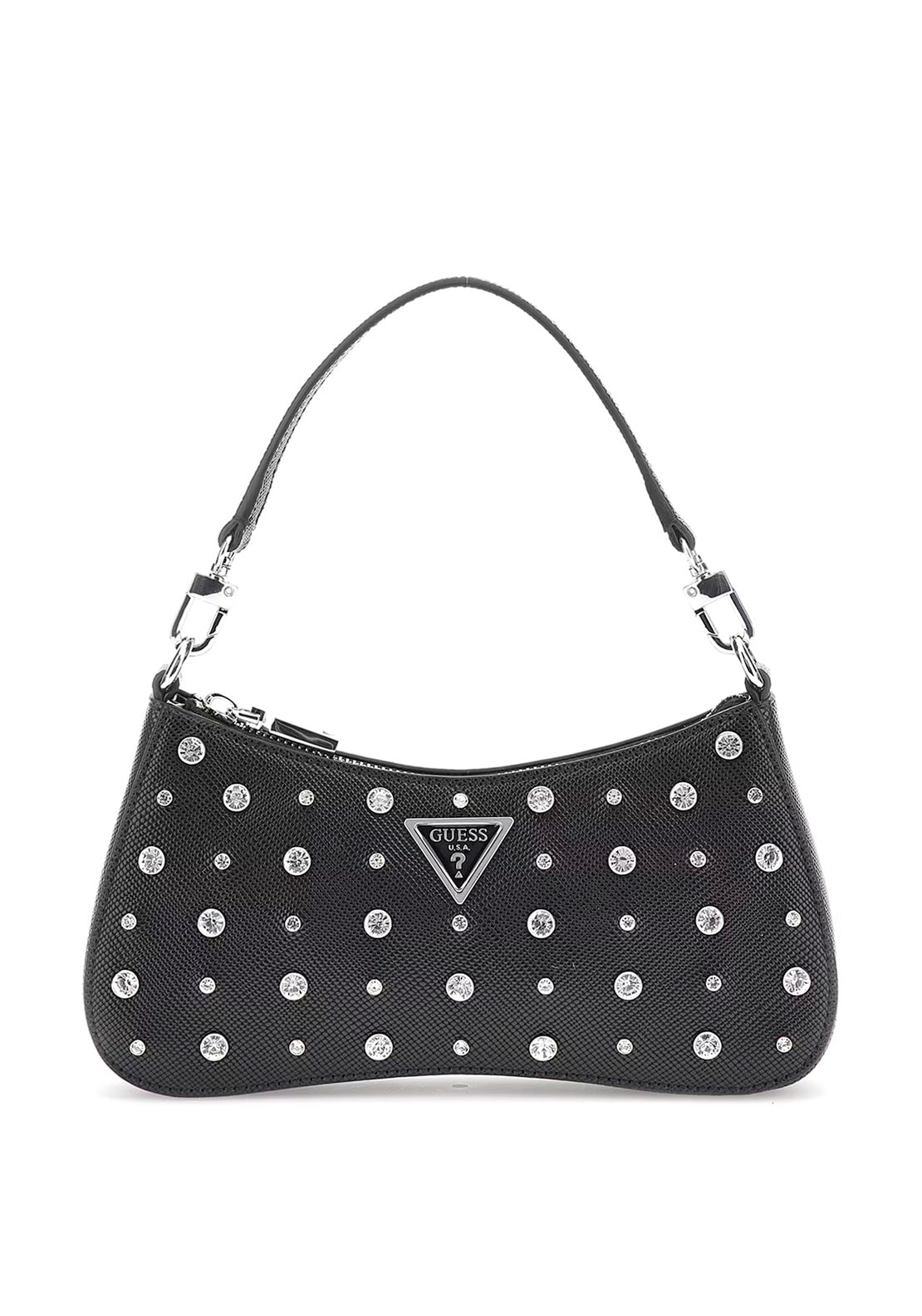 Guess Liona Saffiano Mini Shoulder Bag, Black
