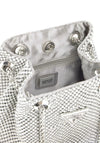 Guess Lua Rhinestone Mini Bucket Bag, Silver