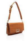 Guess Circe Flap Over Shoulder Bag, Warm Tan